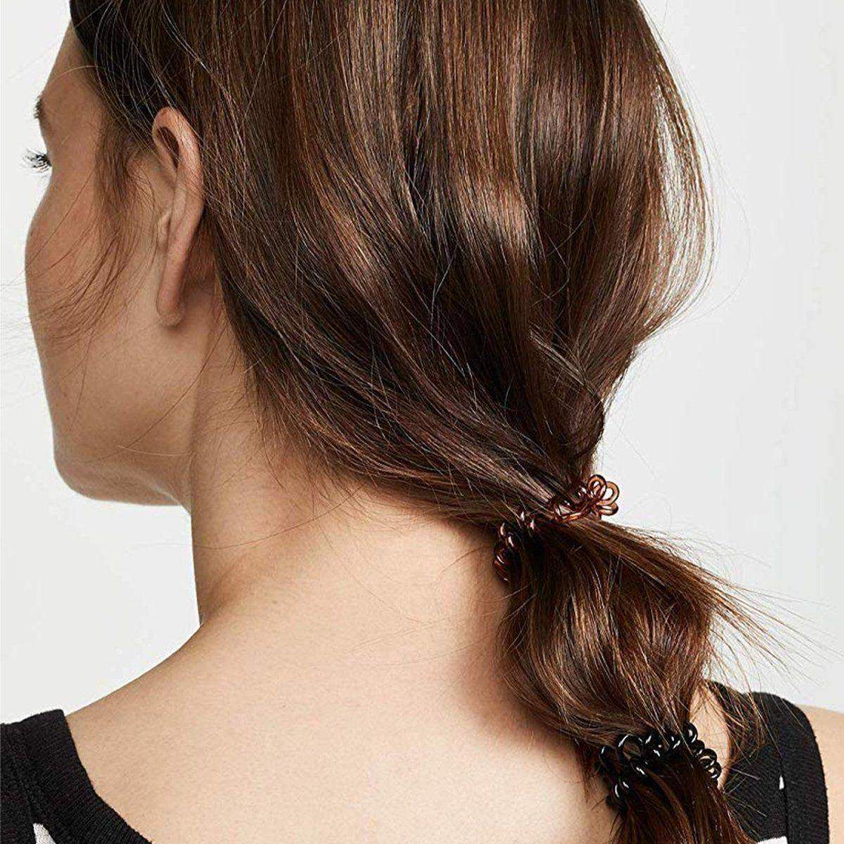 Brunette Spiral Hair Ties 8pc Set - Image 3