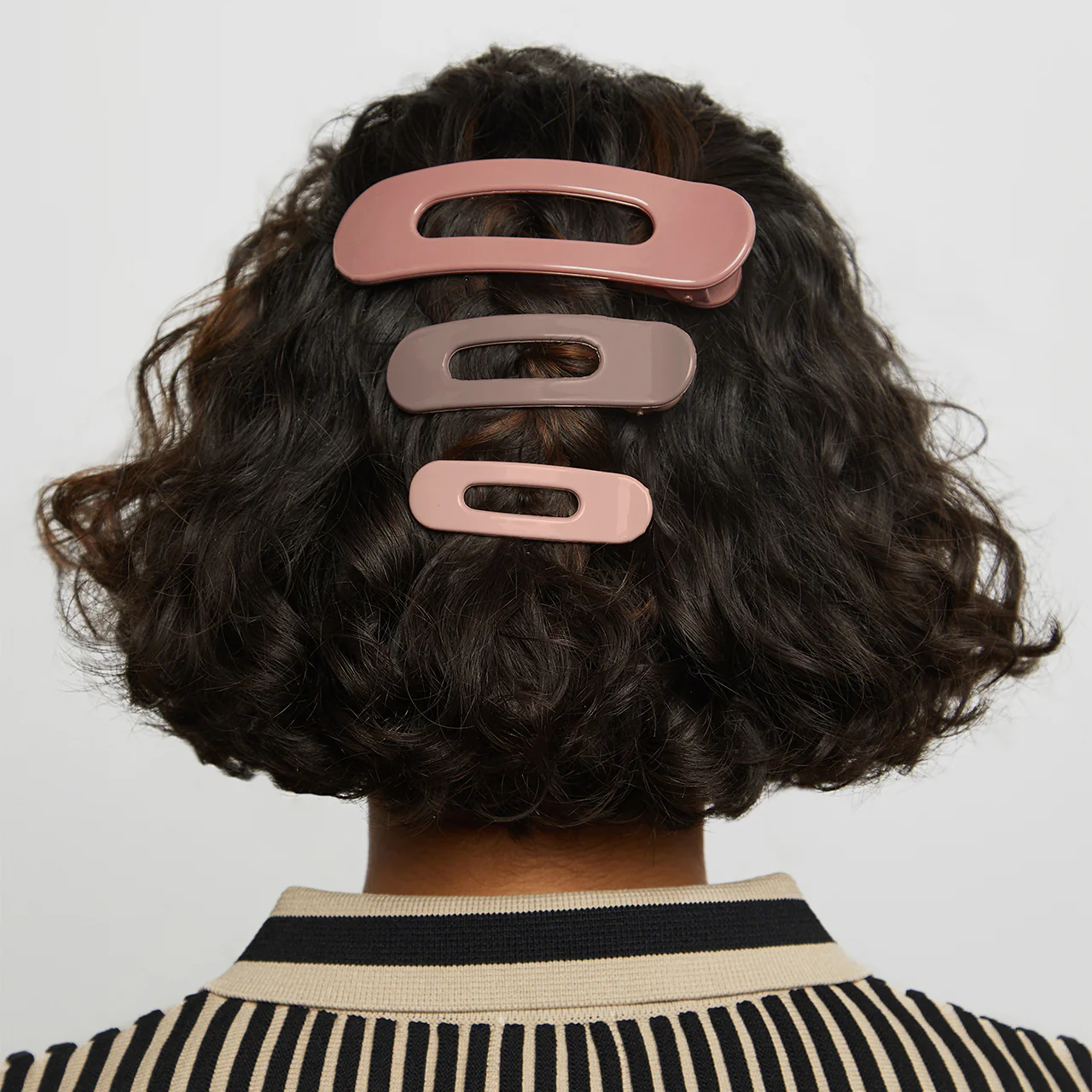 Flat Lay Claw Clip 3pc Flat - Terracotta - Image 4