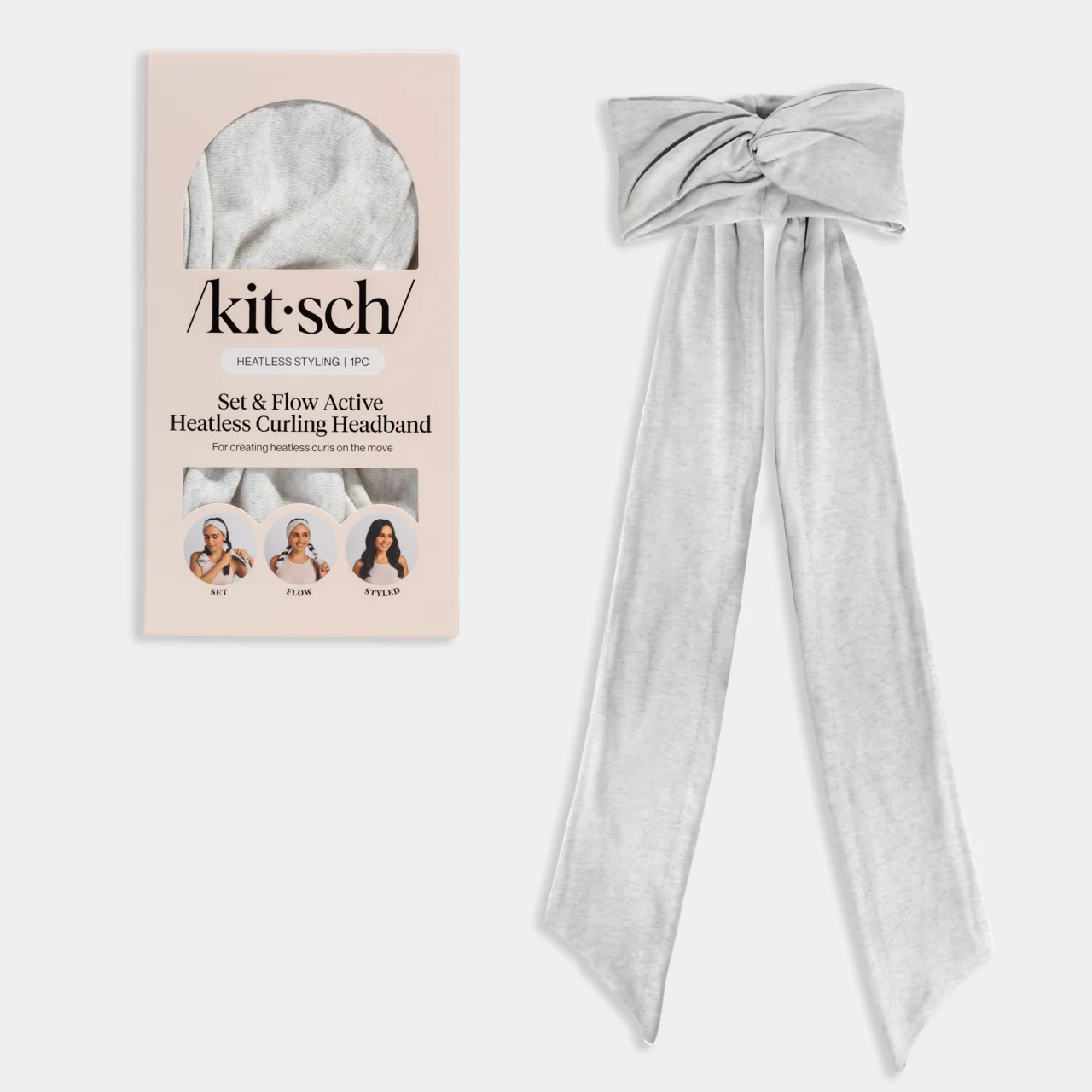 Heather Gray Set & Flow Active Curling Headband