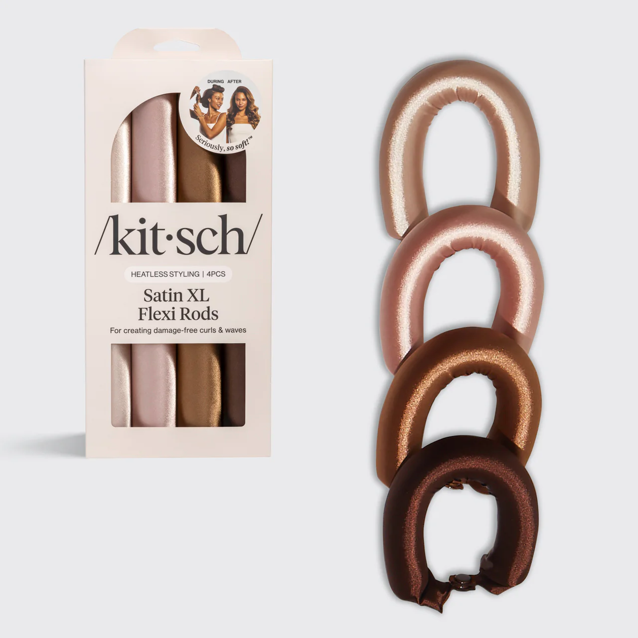 Rosewood Jumbo Satin Flexi Rods 4pc Set