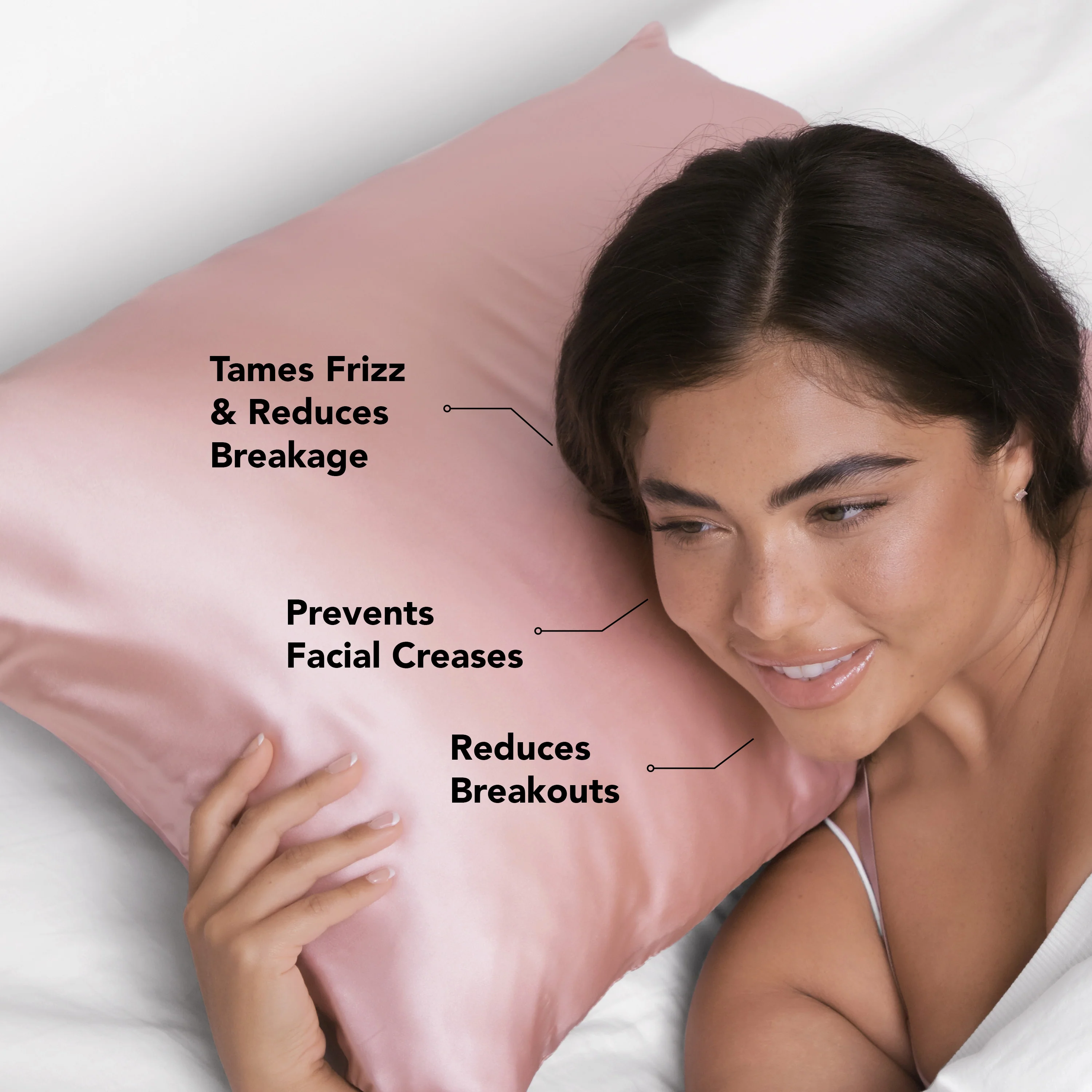 Satin Pillowcase in Blush - Image 3