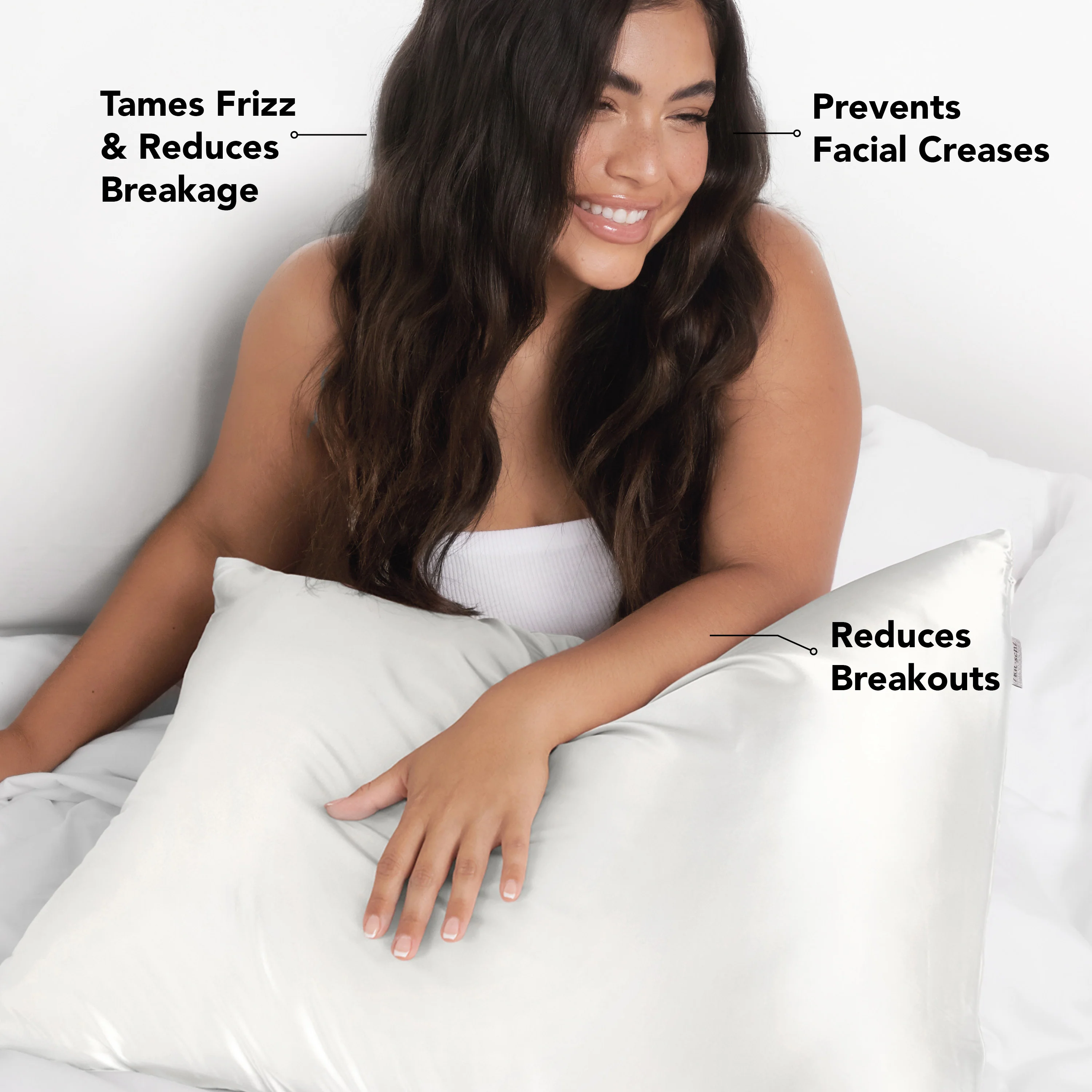 Satin Pillowcase in Ivory - King - Image 2