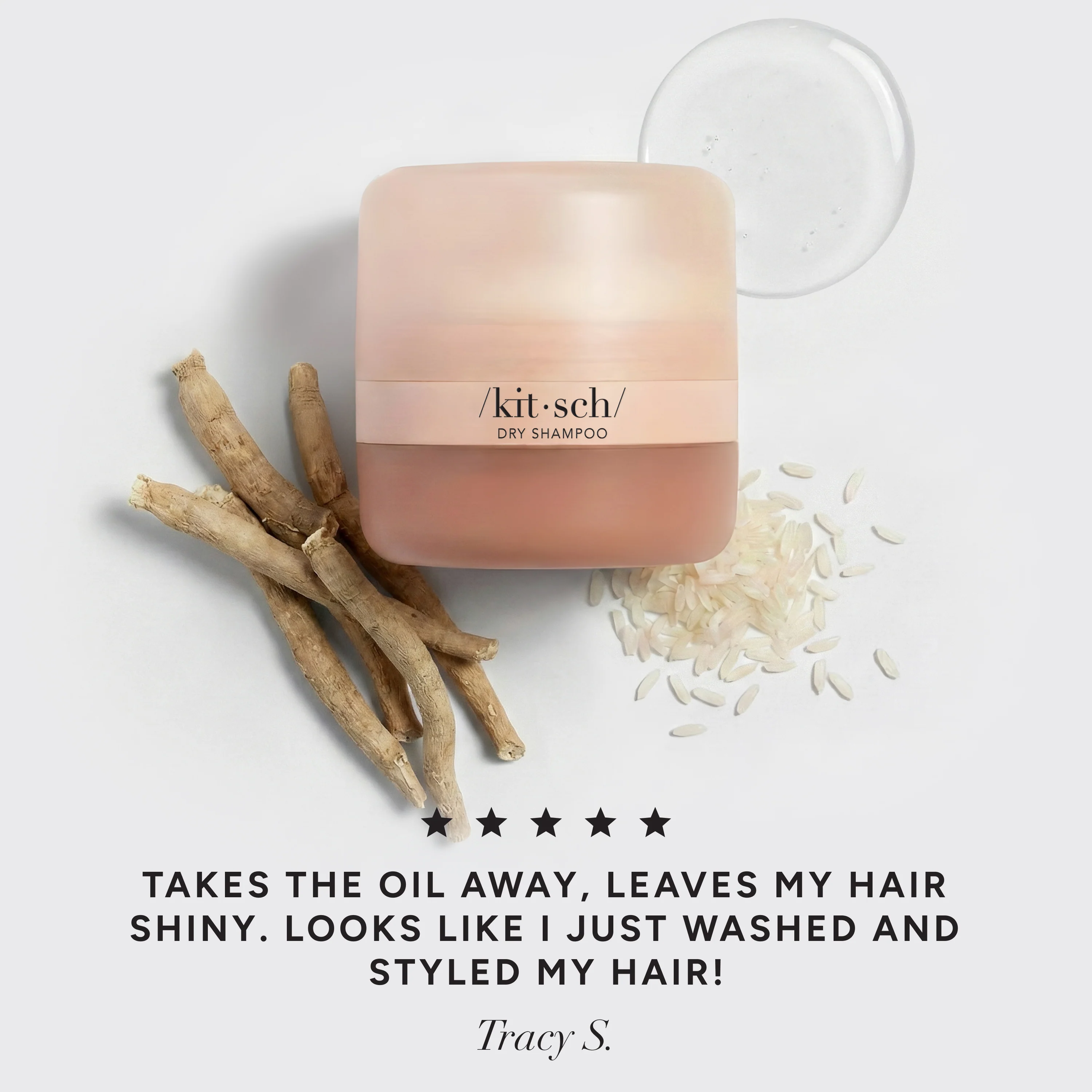 Light Volumizing Rice Protein Dry Shampoo with Puff - Image 2