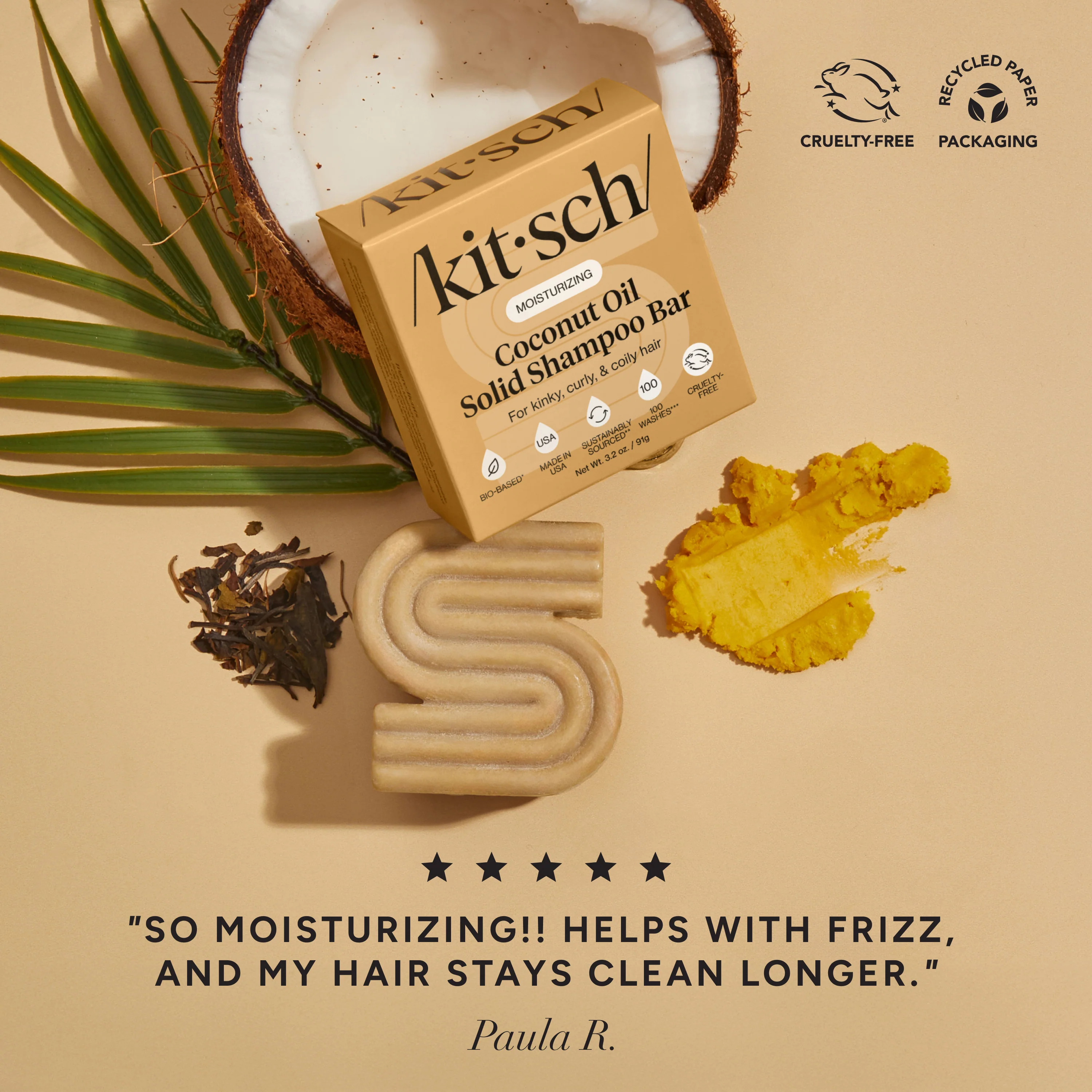 Coconut Oil Shampoo Bar for Dry Damaged Hair - Image 2