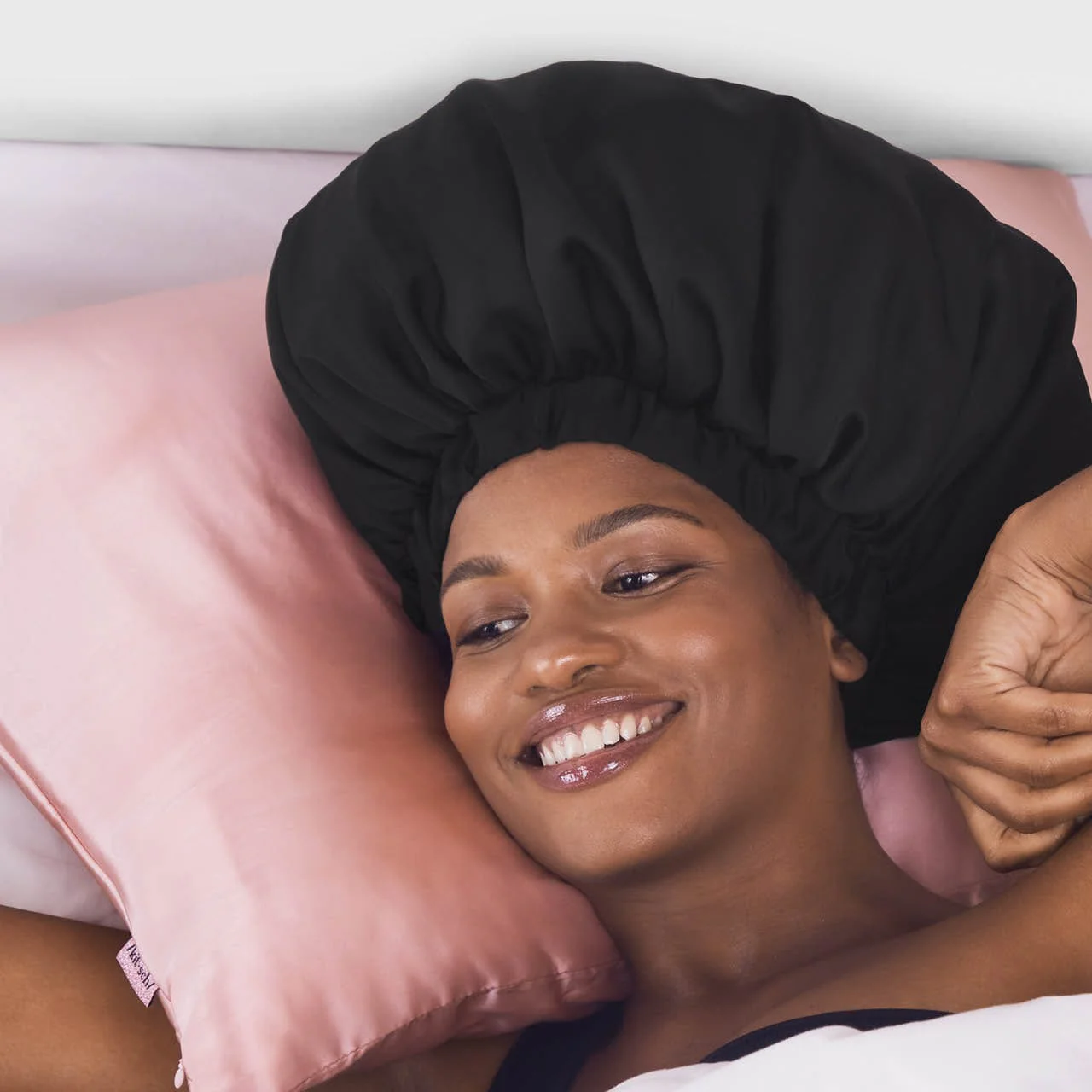 Black Satin Bonnet - XL - Image 3